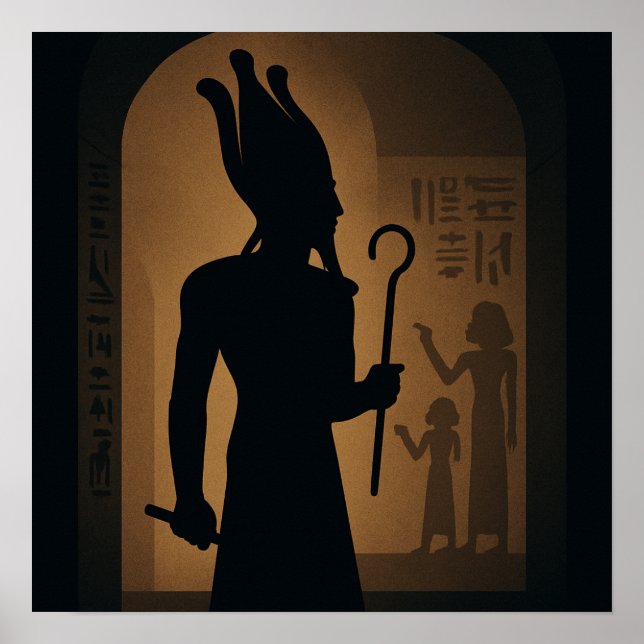 Sagrado Osiris Divino Poster de Deus Egípcio (Frente)