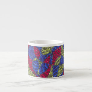 Sahar Caneca com Padrão Abstrato Colorido Desenh