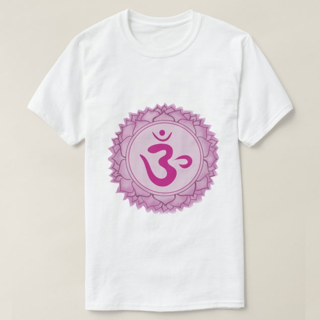 Sahasrara ou camisa-da-coroa Chakra Camiseta Básic (Frente do Design)