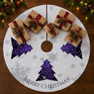 Saia Para Árvore De Natal De Lã Aguinaldo de Natal Roxo para Árvore de Natal