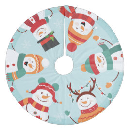 Saia Para Árvore De Natal De Lã Alegre Tapete de Árvore de Natal de Flanela com Bo