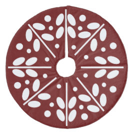 Saia Para Árvore De Natal De Lã Árvore de Natal Red Scandinavian Folart Skirt