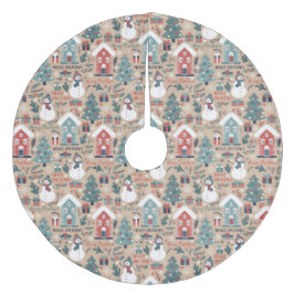 Saia Para Árvore De Natal De Lã Árvores de Natal, Neves, Presentes e Casas