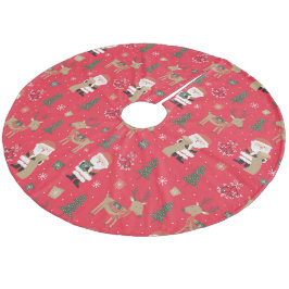 Saia Para Árvore De Natal De Lã Árvores de Natal, Papais noeis e Rudolph