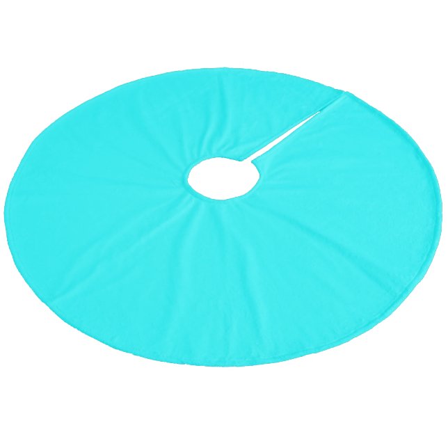 Saia Para Árvore De Natal De Lã Azul-claro-claro 00ffff (Inclinado)