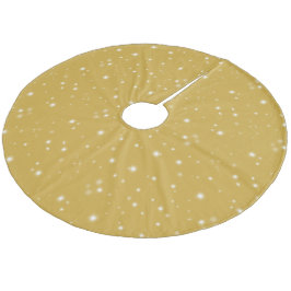 Saia Para Árvore De Natal De Lã Boho Dourado Starlight