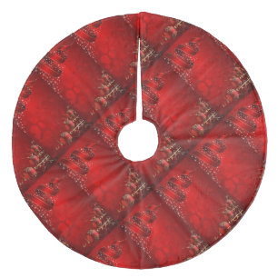 Saia Para Árvore De Natal De Lã Camisas de Natal/Fita e ornamentos