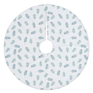 Saia Para Árvore De Natal De Lã Camiseta de Natal Mistura Teal Minimalista