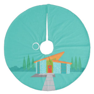 Saia Para Árvore De Natal De Lã Caricatura da Idade do Espaço Casa Árvore de Nat