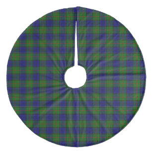Saia Para Árvore De Natal De Lã Colquhoun tartan xadrez verde azul