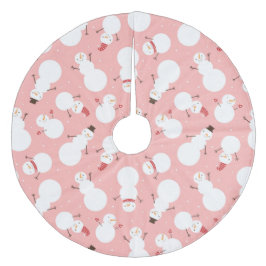 Saia Para Árvore De Natal De Lã Cute Snowmen