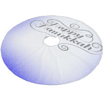 Feliz Hanukkah com fundo azul branco de 2 tons