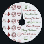 Saia Para Árvore De Natal De Lã Feliz Natal Collage Dark Red F Green<br><div class="desc">Feliz Natal Collage Dark Red F Green</div>