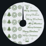 Saia Para Árvore De Natal De Lã Feliz Natal Collage F Green<br><div class="desc">Feliz Natal Collage Forest White Verde</div>