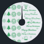 Saia Para Árvore De Natal De Lã Feliz Natal Collage Green<br><div class="desc">Feliz Natal Collage Green White</div>