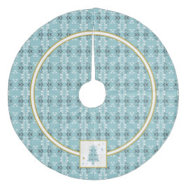 Saia Para Árvore De Natal De Lã Festive Royal Botanical Robin's Egg Blue Emblem