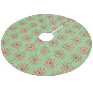 Saia Para Árvore De Natal De Lã Flocos de neve