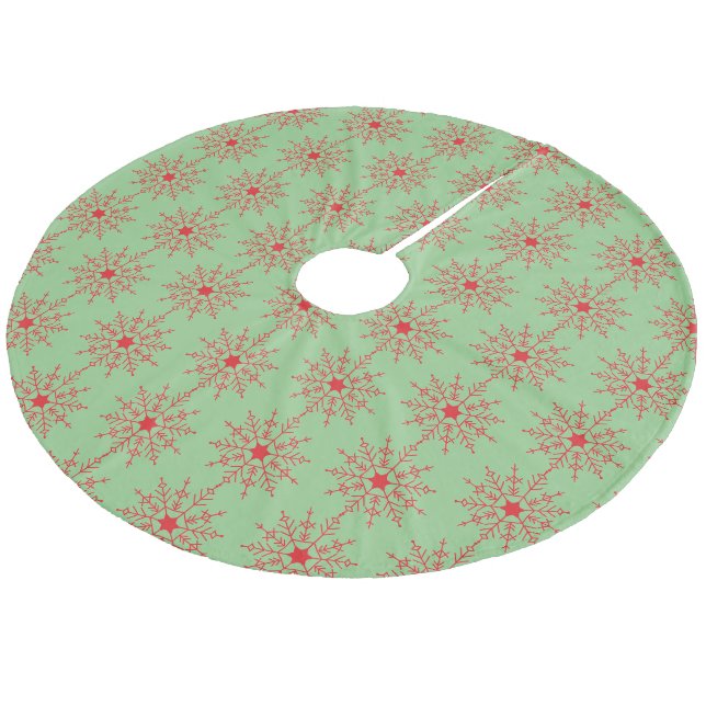 Saia Para Árvore De Natal De Lã Flocos de neve (Inclinado)