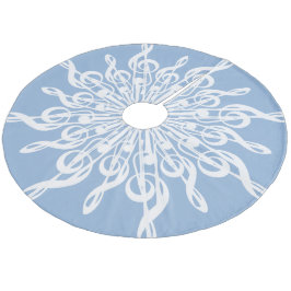 Saia Para Árvore De Natal De Lã Flocos de neve de toucador ornamentais azul-invern