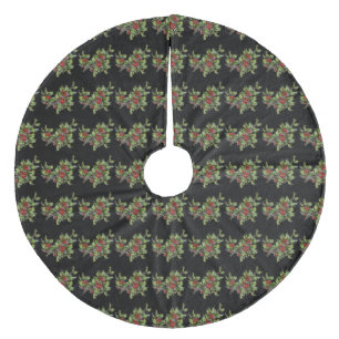 Saia Para Árvore De Natal De Lã Framboesas 001