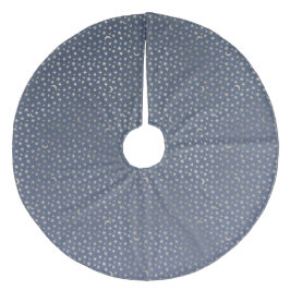 Saia Para Árvore De Natal De Lã Lua Dourada e céu noturno das estrelas