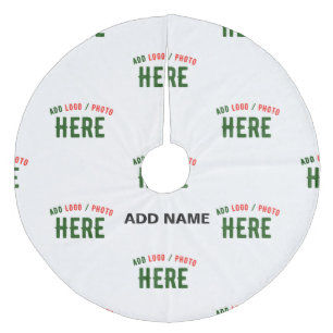 SAIA PARA ÁRVORE DE NATAL DE LÃ MARCA VERIFICADA BRANCA PERSONALIZÁVEL MODERNA