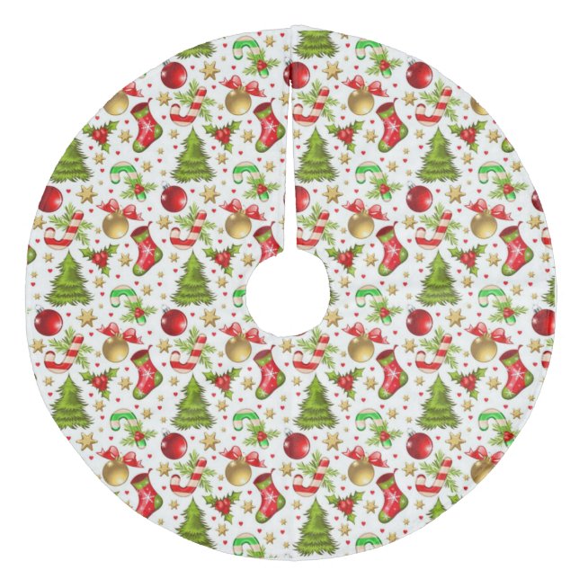 Saia Para Árvore De Natal De Lã Natal (Frente)