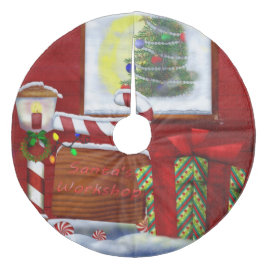 Saia Para Árvore De Natal De Lã O Whimsey de Natal do workshop