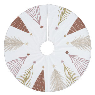 Saia Para Árvore De Natal De Lã Padrões de Férias Festivas das Árvores de Natal El