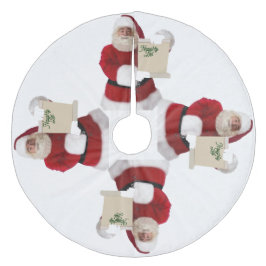 Saia Para Árvore De Natal De Lã Papais noeis;s saia da árvore da lista travessa