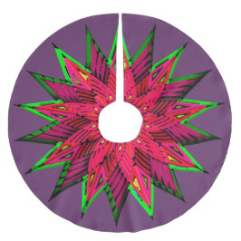 Saia Para Árvore De Natal De Lã Plum WonMaravilha Poinsettia WOW