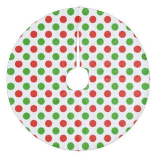 Saia Para Árvore De Natal De Lã Saia da árvore do teste padrão de bolinhas do