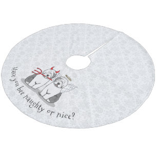 Saia Para Árvore De Natal De Lã Sheepdogs inglesas travessas e legais (Cinza 1)