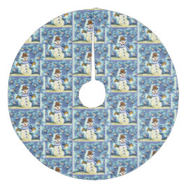 Saia Para Árvore De Natal De Lã Snowie Snowman