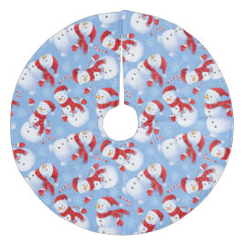 Saia Para Árvore De Natal De Lã Snowmen de Natal