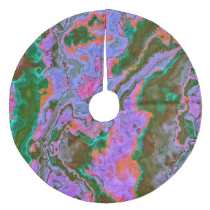 Saia Para Árvore De Natal De Lã Sour Marble Bruted Polyester Tree Skirt