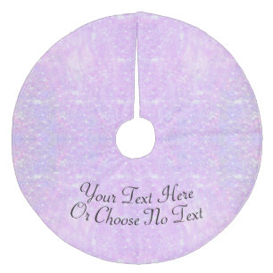 Saia Para Árvore De Natal De Lã Texto Personalizado/ Colar Rapariga Rosa Púrpura