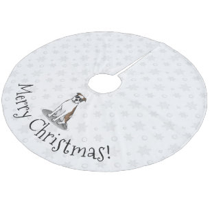 Saia Para Árvore De Natal De Lã Touro legal com óculos solares (lt brindle white 3