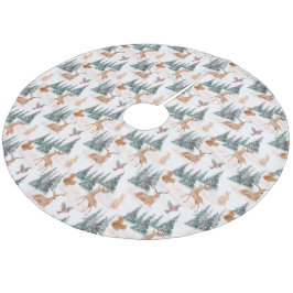 Saia Para Árvore De Natal De Lã Vintage Elegant Christmas Woodland Animal