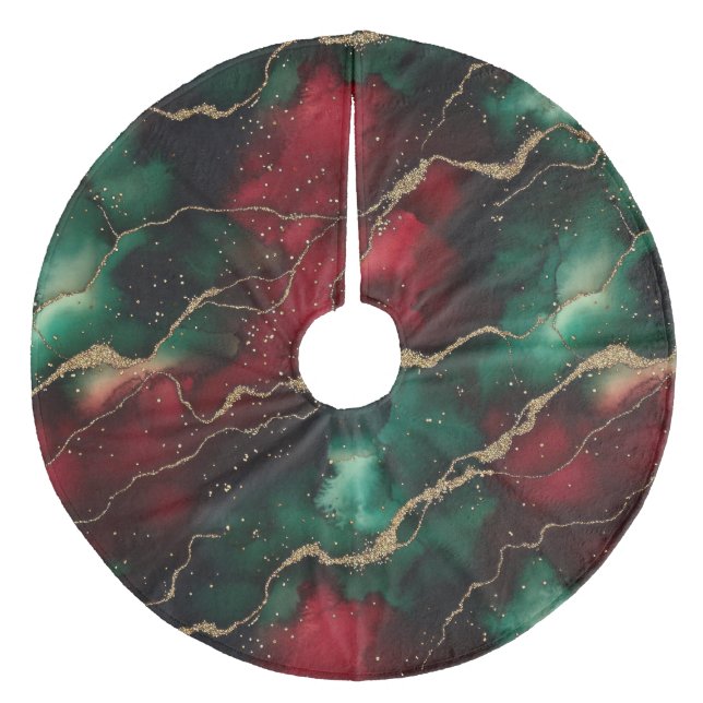 Saia Para Árvore De Natal De Lã Xadrez (Frente)