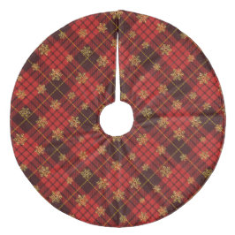 Saia Para Árvore De Natal De Lã Xadrez