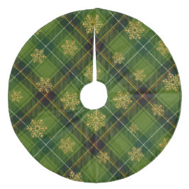 Saia Para Árvore De Natal De Lã Xadrez