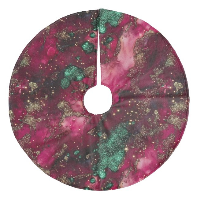 Saia Para Árvore De Natal De Lã Xadrez (Frente)