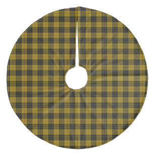 Saia Para Árvore De Natal De Lã Xadrez amarela de tartan MacLeod
