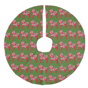 Saia Para Árvore De Natal De Linho Falso Camiseta Natal Dala Horse