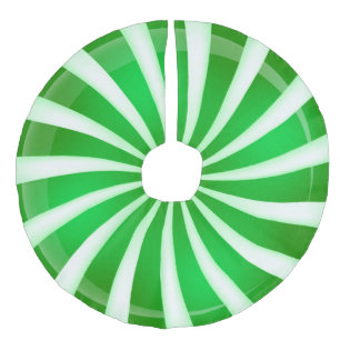 Saia Para Árvore De Natal De Linho Falso Camisola verde branca de hortelã-pimenta espiral d