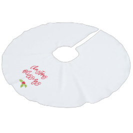 Saia Para Árvore De Natal De Linho Falso Christmas Blessings Holly Festive Holiday Faith
