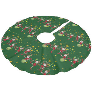 Saia Para Árvore De Natal De Linho Falso FESFESFESElves, DECOR DE Natal