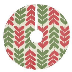 Saia Para Árvore De Natal De Linho Falso Folhas de Natal escandinavas em cores retrógradas