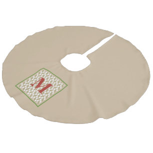 Saia Para Árvore De Natal De Linho Falso Monograma da Vaca de Natal Joia da Paz Inicial